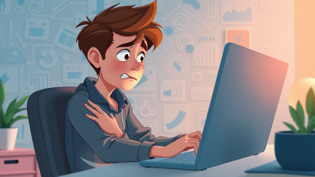 ethical persuasion vs manipulation - Stressed individual confronting manipulative online content, cognitive overload in digital markets