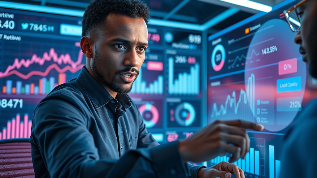 African social media marketing trends - AI-powered social media dashboard analyzed by African marketer