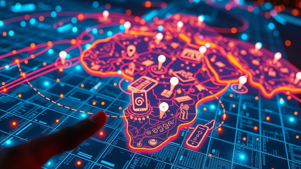 colorful abstract representation of Africa