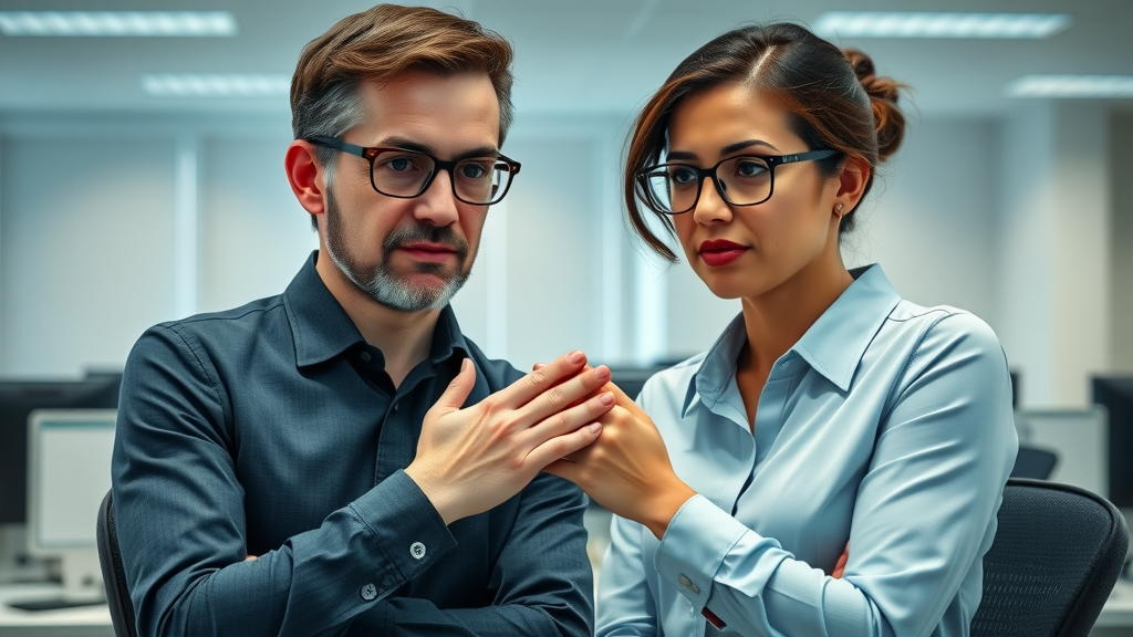 build trust: supportive colleague comforting another, representing lasting relationships built on ethical persuasion