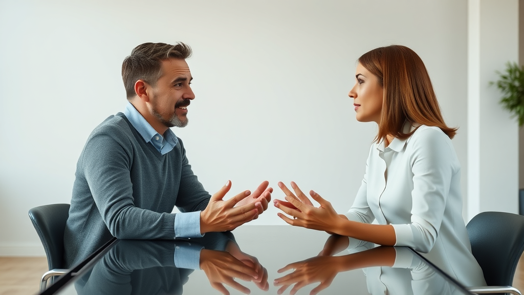 ethical persuasion: honest conversation emphasizing transparency and consent across a table